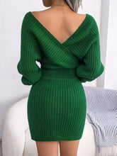 Load image into Gallery viewer, Rib-Knit Dolman Sleeve Sweater Dress