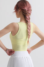 Load image into Gallery viewer, Notched Neck Cropped Sports Tank