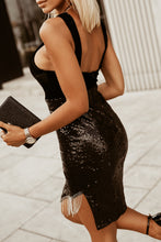Load image into Gallery viewer, Sequin Fringe Detail Sleeveless Dress