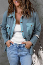 Load image into Gallery viewer, Double Take Waffle-Knit Shacket with Pockets