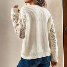 Load image into Gallery viewer, Contrast V-Neck Sweater