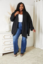 Load image into Gallery viewer, HEYSON Full Size Open Front Cardigan with Scarf Design
