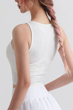 Load image into Gallery viewer, Notched Neck Cropped Sports Tank