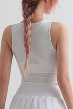 Load image into Gallery viewer, Notched Neck Cropped Sports Tank