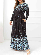 Load image into Gallery viewer, Plus Size Round Neck Maxi Dress with Pockets