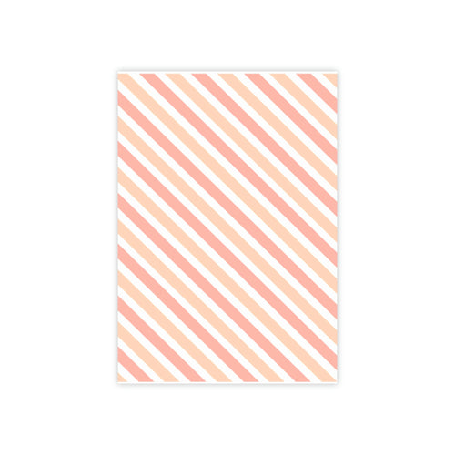 Coral Stripped Post-it® Note Pads