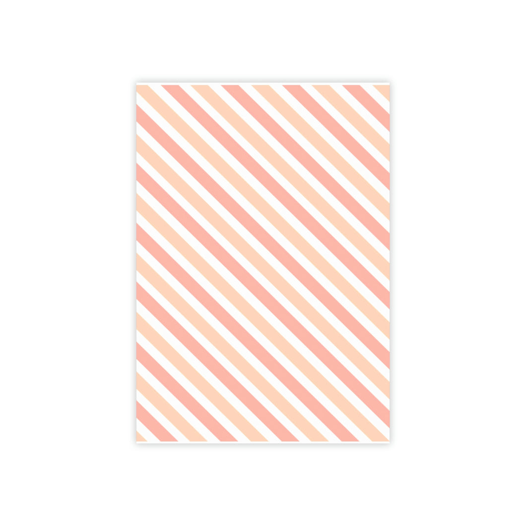 Coral Stripped Post-it® Note Pads