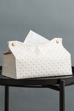 Load image into Gallery viewer, Woven Vegan Leather Tissue Box Covers