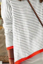 Load image into Gallery viewer, Striped Round Neck Drop Shoulder T-Shirt