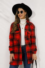 Load image into Gallery viewer, Plaid Collared Longline Coat