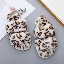 Load image into Gallery viewer, Faux Fur Open Toe Slippers