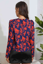 Load image into Gallery viewer, Floral Long Puff Sleeve Blouse