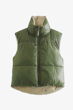 Load image into Gallery viewer, Zip-Up Drawstring Puffer Vest
