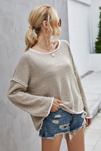 Load image into Gallery viewer, Round Neck Dropped Shoulder Sweater