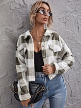 Load image into Gallery viewer, Plaid Button Down Collared Jacket