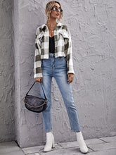 Load image into Gallery viewer, Plaid Button Down Collared Jacket