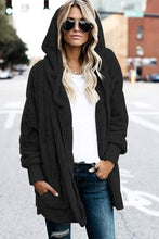Load image into Gallery viewer, Teddy Hooded Jacket with Pockets