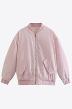 Load image into Gallery viewer, Baseball Collar Zip-Up Jacket