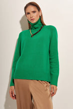 Load image into Gallery viewer, Turtle Neck Raglan Sleeve Sweater