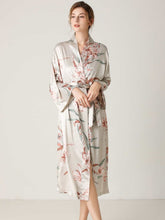 Load image into Gallery viewer, Floral Tie Waist Long Sleeve Robe