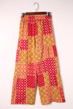 Load image into Gallery viewer, Bohemian Patchwork Drawstring Wide Leg Pants