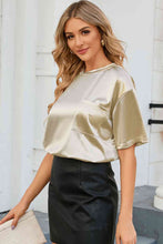 Load image into Gallery viewer, Double Take Round Neck Dropped Shoulder Top