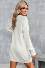 Load image into Gallery viewer, Buttoned Long Sleeve Sweater Dress