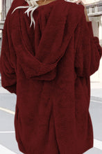 Load image into Gallery viewer, Teddy Hooded Jacket with Pockets