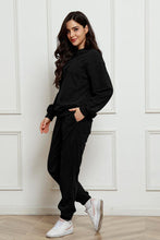 Load image into Gallery viewer, Round Neck Sweatshirt and Sweatpants Set