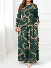 Load image into Gallery viewer, Plus Size Round Neck Maxi Dress with Pockets