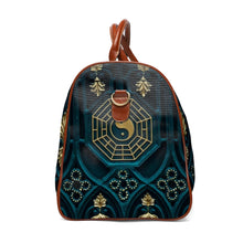 Load image into Gallery viewer, Blue and Gold Design Waterproof Travel Bag