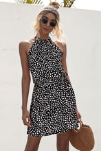 Load image into Gallery viewer, Printed Grecian Neck Mini Dress