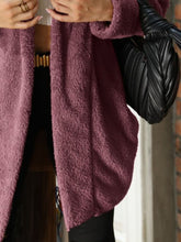 Load image into Gallery viewer, Open Front Hooded Teddy Coat