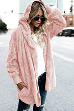 Load image into Gallery viewer, Teddy Hooded Jacket with Pockets