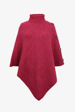 Load image into Gallery viewer, Turtleneck Buttoned Poncho