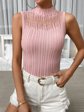 Load image into Gallery viewer, Mock Neck Ribbed Knit Tank