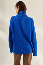 Load image into Gallery viewer, Turtle Neck Raglan Sleeve Sweater