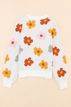 Load image into Gallery viewer, Floral Round Neck Sweater
