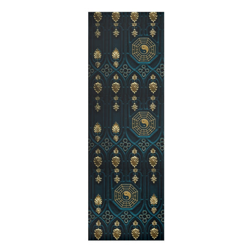 Blue & Gold Peace Foam Yoga Mat