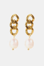 Load image into Gallery viewer, Stainless Steel Pearl Earrings