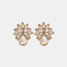 Load image into Gallery viewer, Flower Shape Glass Stone Stud Earrings