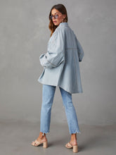 Load image into Gallery viewer, Dropped Shoulder Raw Hem Jacket