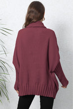 Load image into Gallery viewer, Turtle Neck Long Sleeve Ribbed Sweater