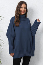 Load image into Gallery viewer, Turtle Neck Long Sleeve Ribbed Sweater