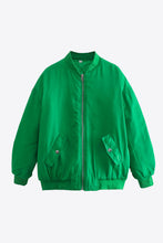 Load image into Gallery viewer, Baseball Collar Zip-Up Jacket