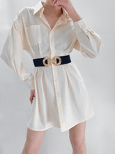 Load image into Gallery viewer, Geometric Buckle Elastic Wide Belt