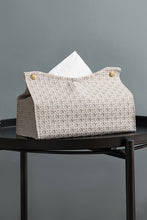 Load image into Gallery viewer, Woven Vegan Leather Tissue Box Covers