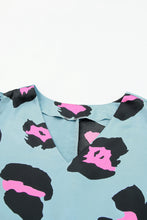 Load image into Gallery viewer, Leopard V-Neck Puff Sleeve Top