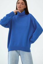Load image into Gallery viewer, Turtle Neck Dropped Shoulder Sweater