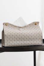 Load image into Gallery viewer, Woven Vegan Leather Tissue Box Covers